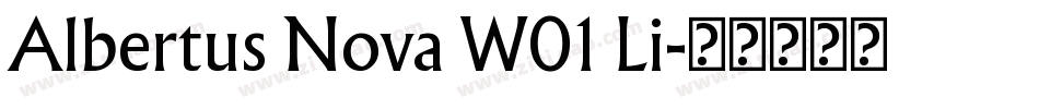 Albertus Nova W01 Li字体转换